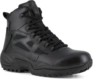 Reebok Work Unisex RB8678 Rapid Response RB Soft Toe 6" Stealth Boot with Side Zipper Black Hiking Shoe, 6.5 US Men