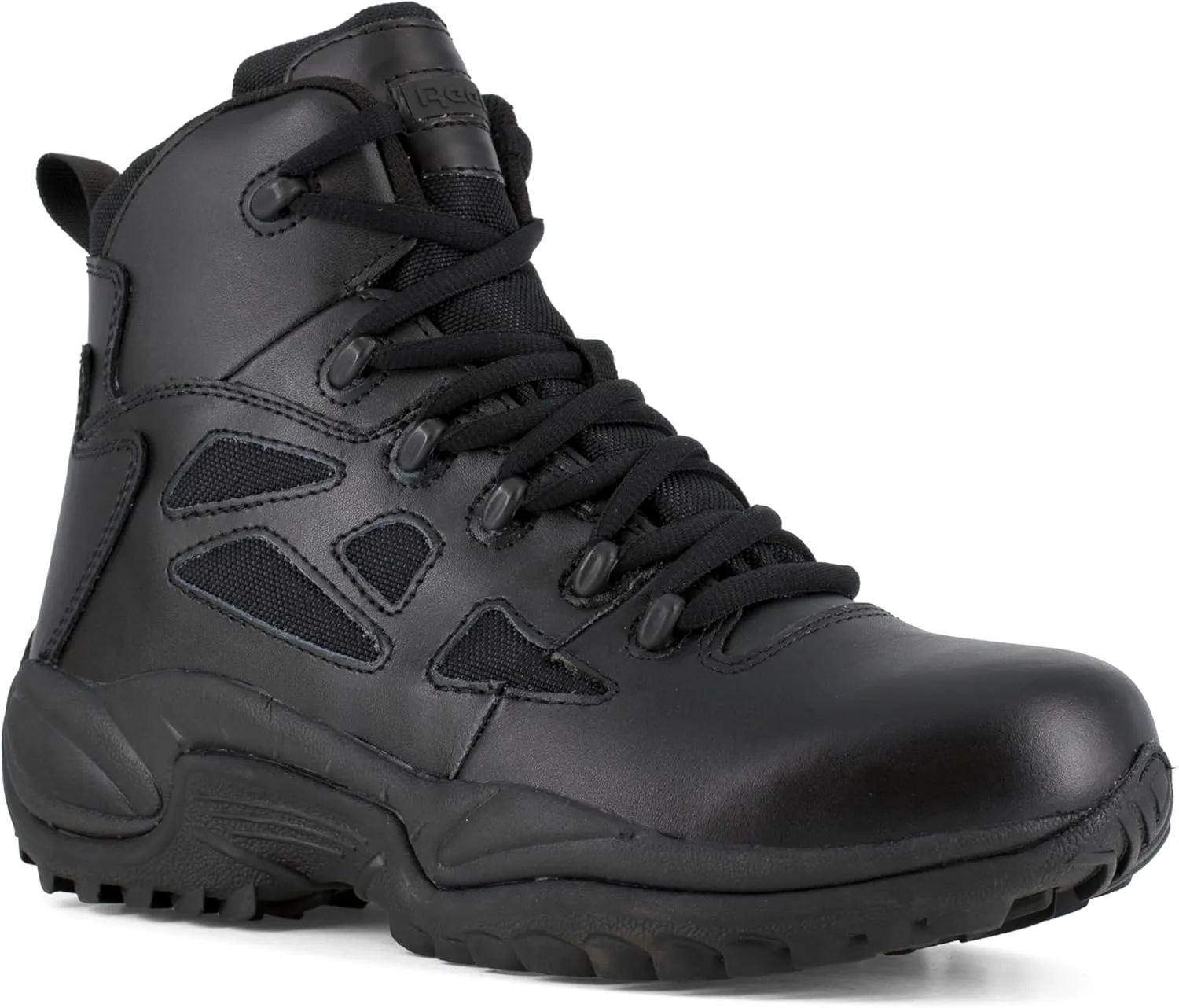 Reebok Work Unisex RB8678 Rapid Response RB Soft Toe 6" Stealth Boot with Side Zipper Black Hiking Shoe, 6.5 US Men