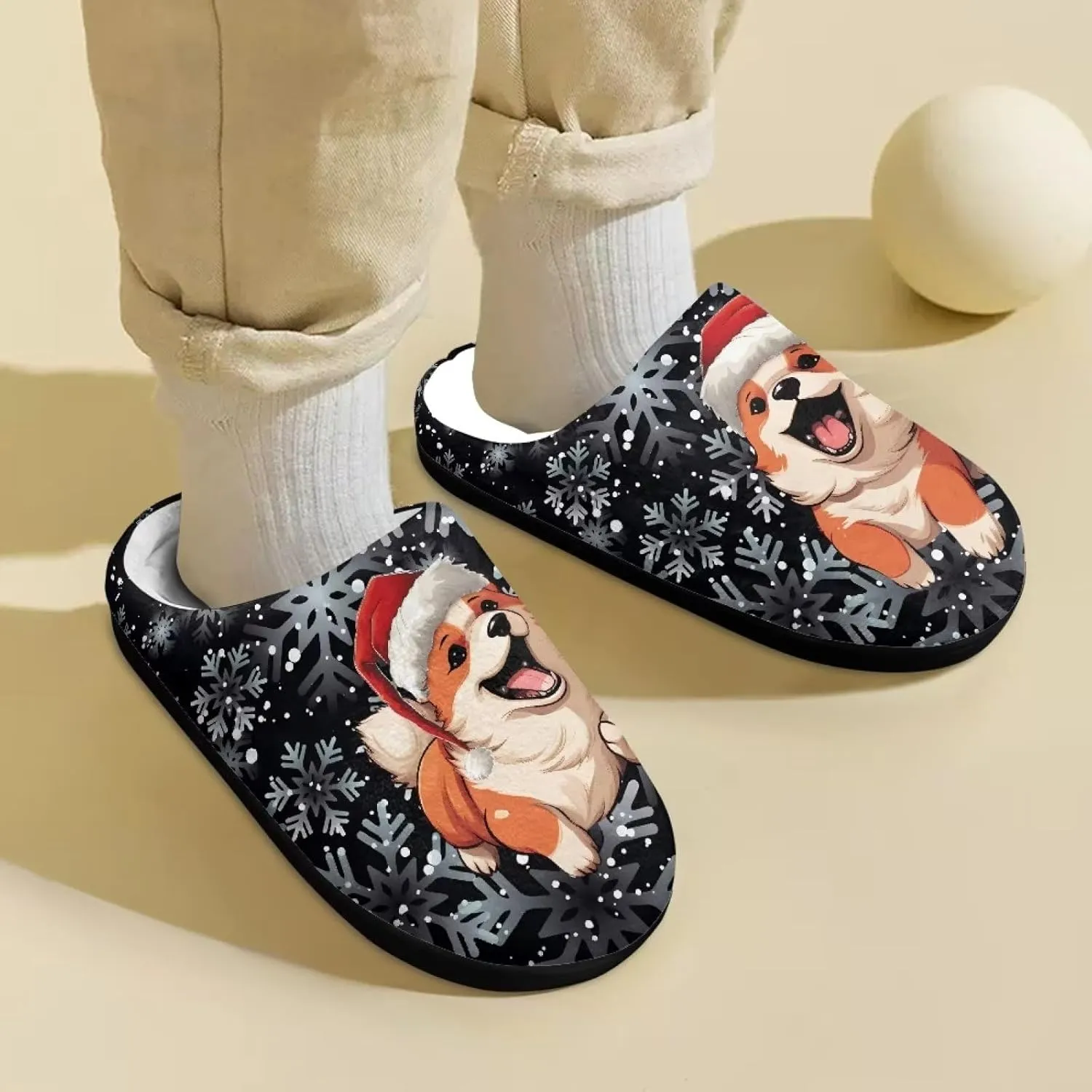 Renewold Boys Girls House Slipper Kids Warm Plush Winter Cotton Slippers Slip On Nonslip Indoor Slippers Shoes