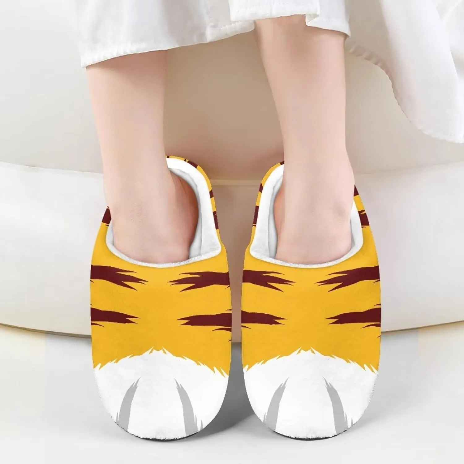 Renewold Kids Warm Plush Winter Cotton Slippers Boys Girls House Slipper Slip On Nonslip Indoor Slippers Shoes