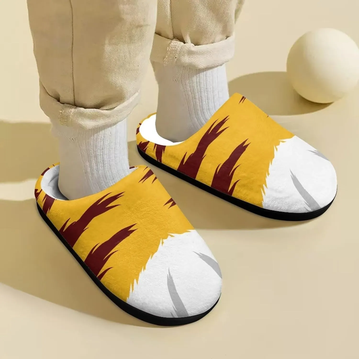 Renewold Kids Warm Plush Winter Cotton Slippers Boys Girls House Slipper Slip On Nonslip Indoor Slippers Shoes