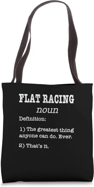 Retro Flat Racing Funny Fake Definition For Horse Riders Tote Bag