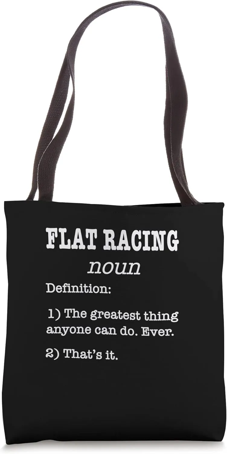 Retro Flat Racing Funny Fake Definition For Horse Riders Tote Bag