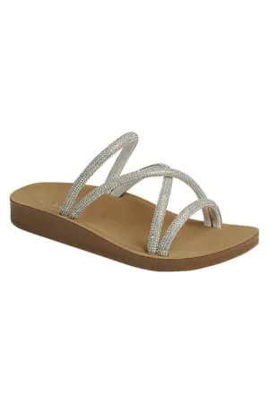 Rhinestone Slip On Sandals