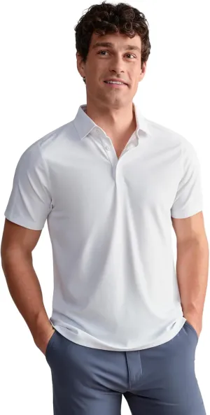 Rhone Men's Regatta Pique Polo - Anti Odor, Moisture-Wicking Lightweight, Golf Polo Shirt for Men