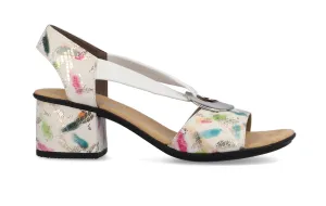 Rieker Ladies Slip On Block Heel Sandal 64683-90