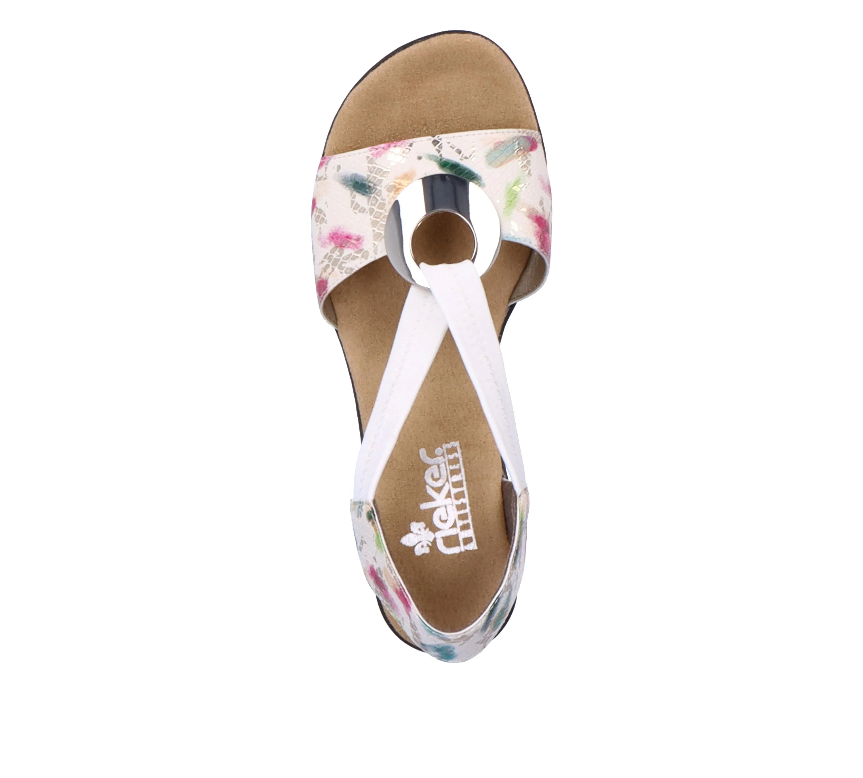 Rieker Ladies Slip On Block Heel Sandal 64683-90