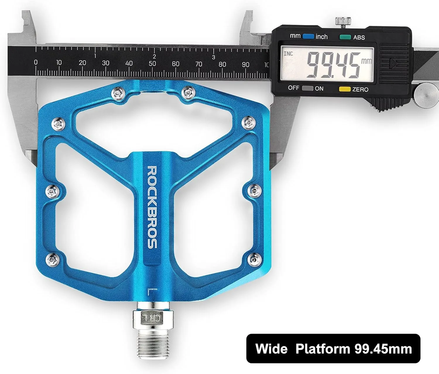 ROCKBROS Mountain Bike Pedals MTB Pedals Bicycle Flat Pedals Aluminum 9/16" Sealed Bearing Lightweight Platform for Road Mountain BMX MTB Bike