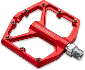 ROCKBROS Mountain Bike Pedals MTB Pedals Bicycle Flat Pedals Aluminum 9/16" Sealed Bearing Lightweight Platform for Road Mountain BMX MTB Bike