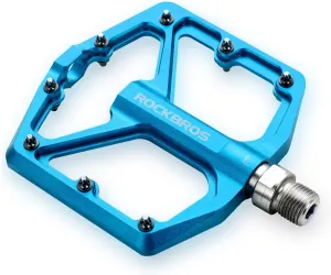 ROCKBROS Mountain Bike Pedals MTB Pedals Bicycle Flat Pedals Aluminum 9/16" Sealed Bearing Lightweight Platform for Road Mountain BMX MTB Bike