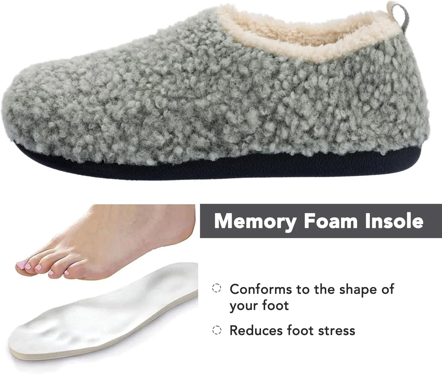 RockDove Women's Nomad Faux Shearling Lined Closed Back Slipper