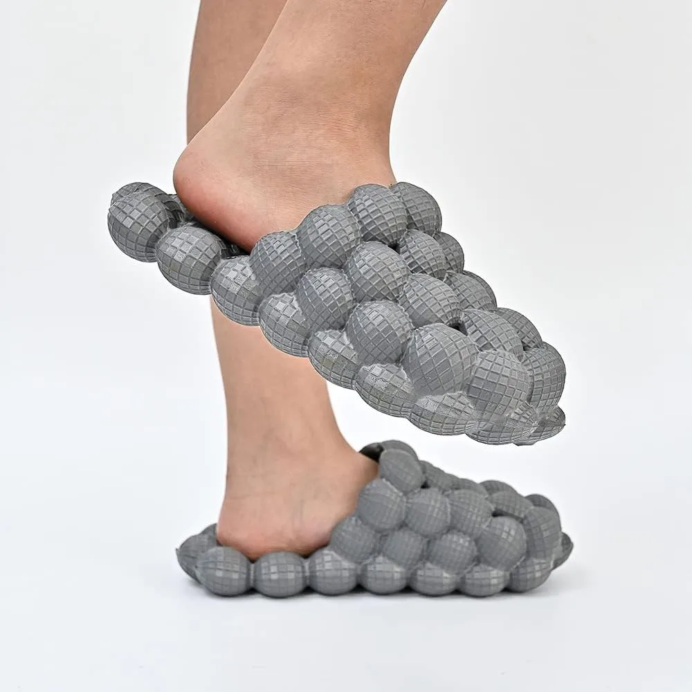 Rojeam House Slippers for Women and Men EVA Shower Shoes Massage Bubble Slides Bathroom Sandals
