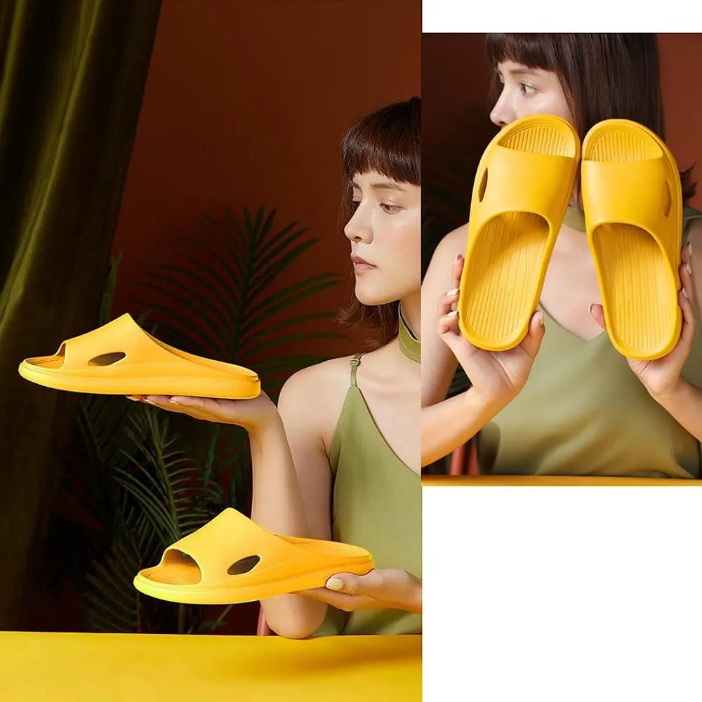 Rojeam Women & Men Shower Slippers Open Toe House Slides Bathroom Sandals