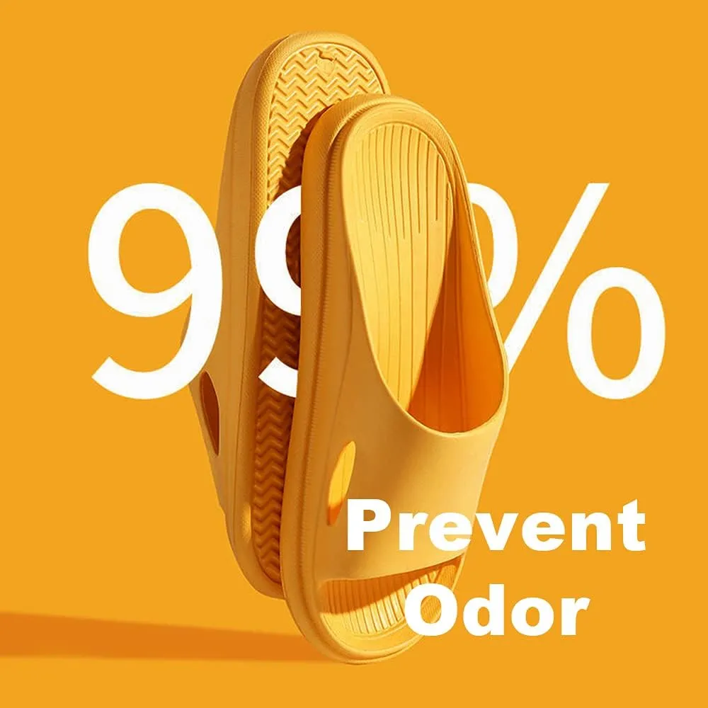 Rojeam Women & Men Shower Slippers Open Toe House Slides Bathroom Sandals