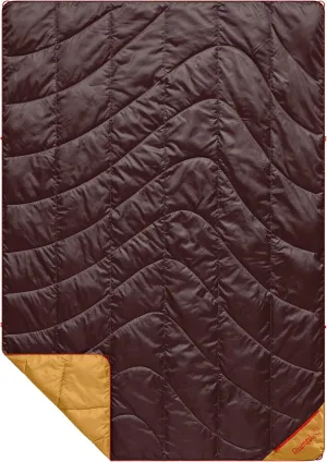 Rumpl Backcountry Puffy Blanket - Packing Comfort Into Uncomfortable Places, 100% Recycled Polyester Insulation, Lightweight, Packable, Water Resistant, 52" x 75", Redwood