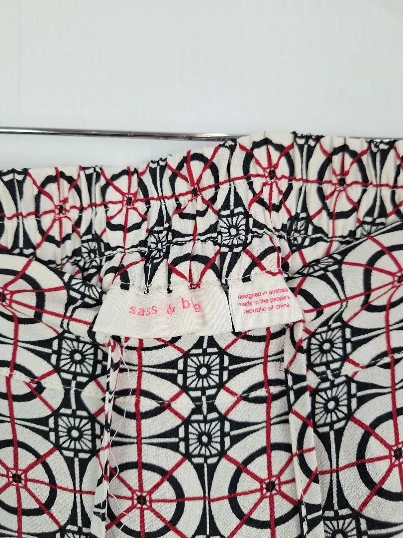 Sass & Bide Lightweight Geometric Rhythm Pants Size 8