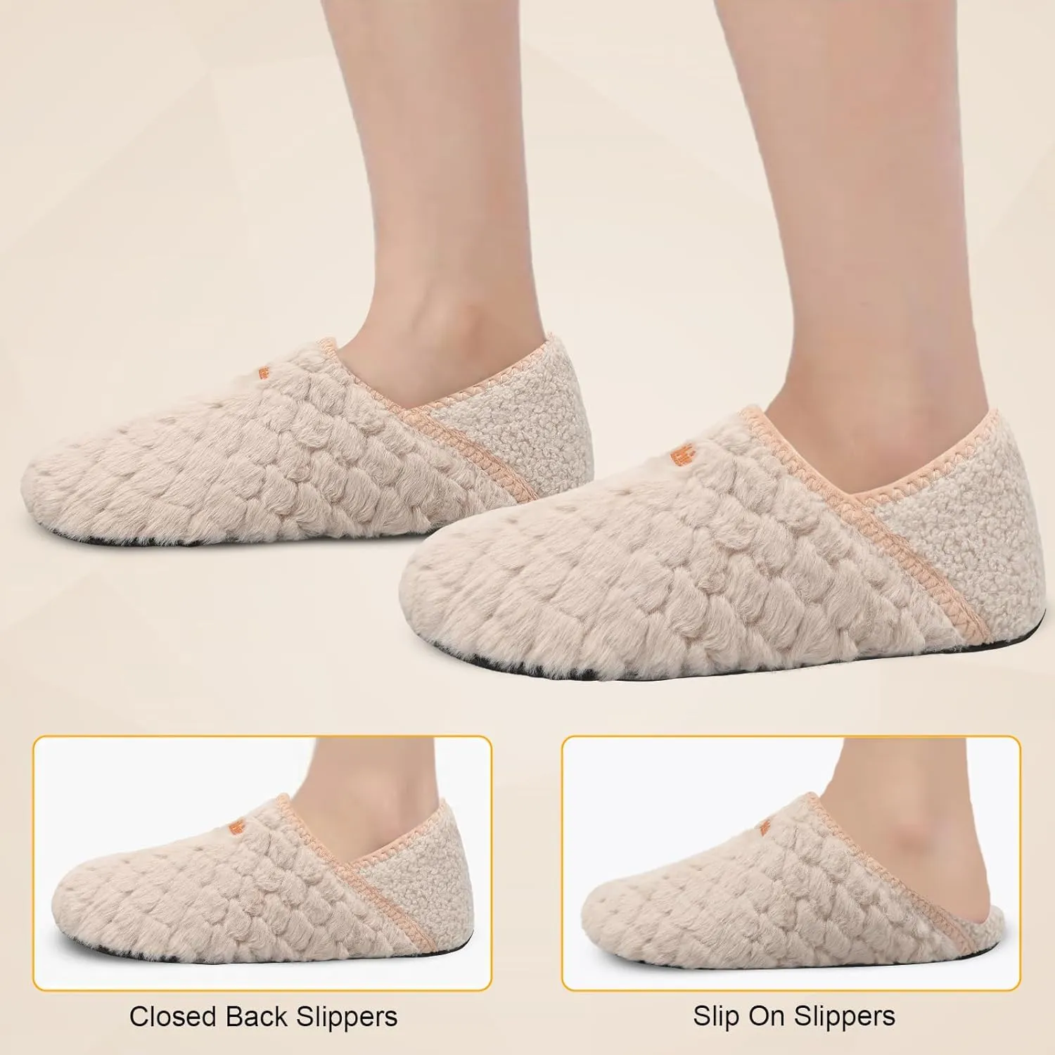 Scurtain Slippers for Women Men House Slipper Socks Lightweight Unisex Adults Barefoot Shoes Non-Slip Travel Slippers