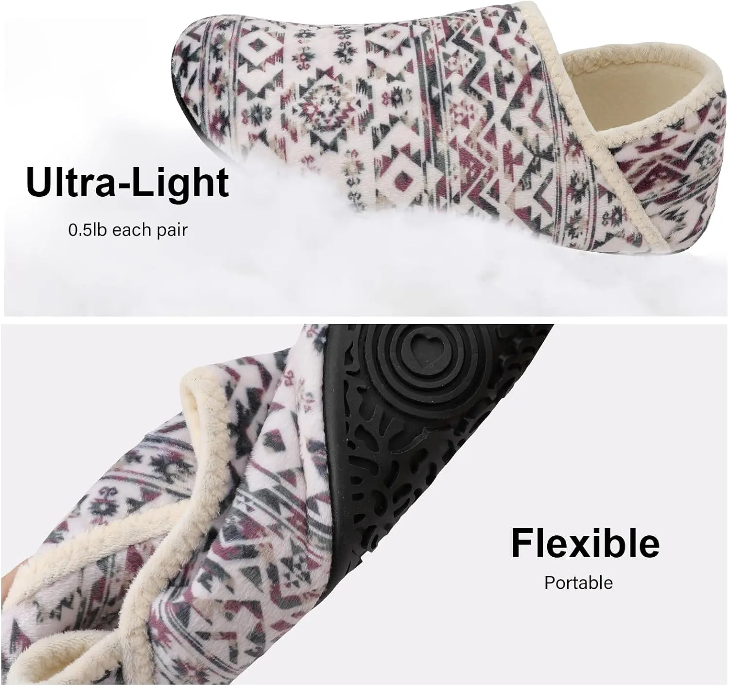 Scurtain Slippers for Women Men House Slipper Socks Lightweight Unisex Adults Barefoot Shoes Non-Slip Travel Slippers