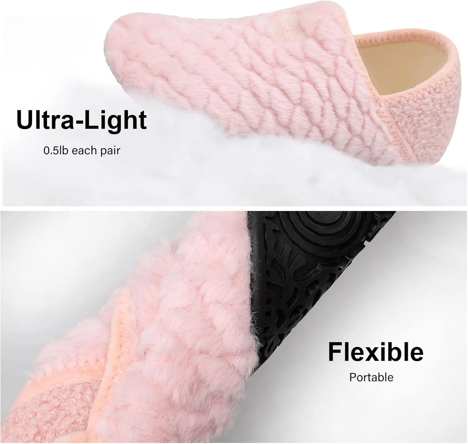 Scurtain Slippers for Women Men House Slipper Socks Lightweight Unisex Adults Barefoot Shoes Non-Slip Travel Slippers