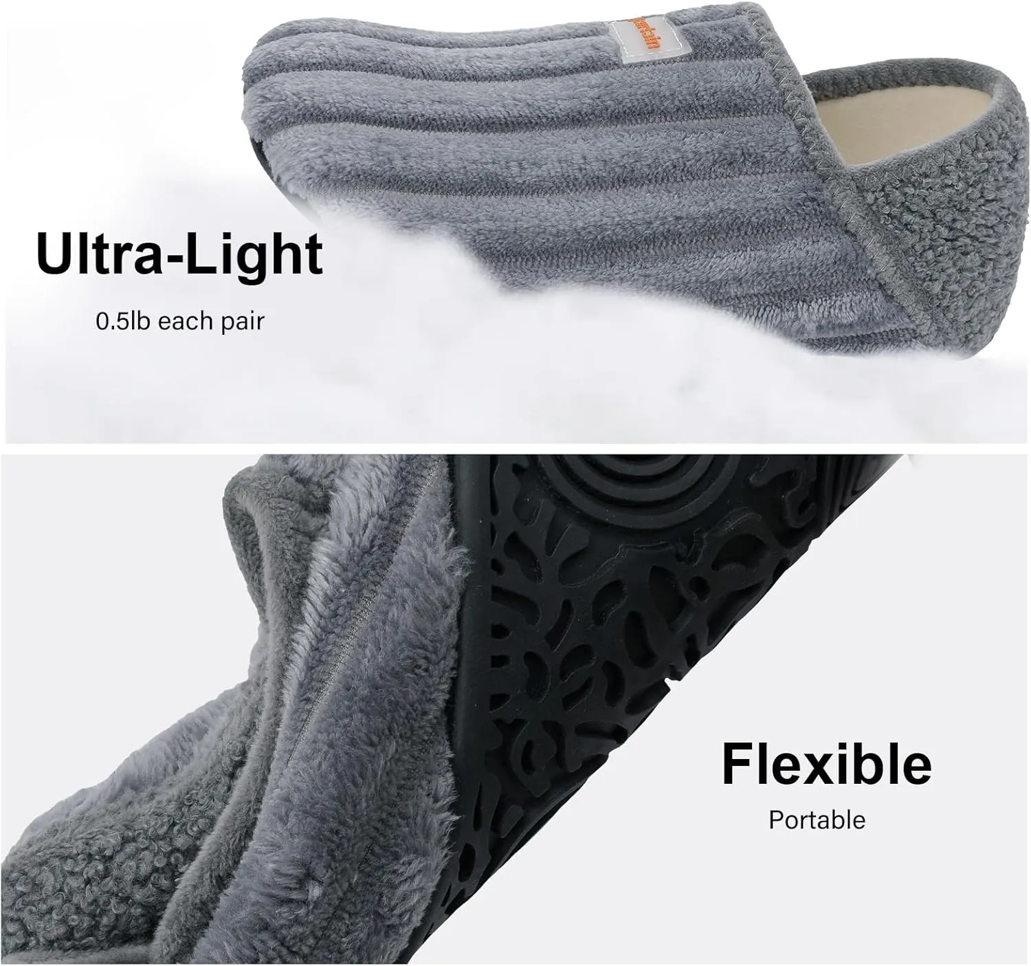 Scurtain Slippers for Women Men House Slipper Socks Lightweight Unisex Adults Barefoot Shoes Non-Slip Travel Slippers