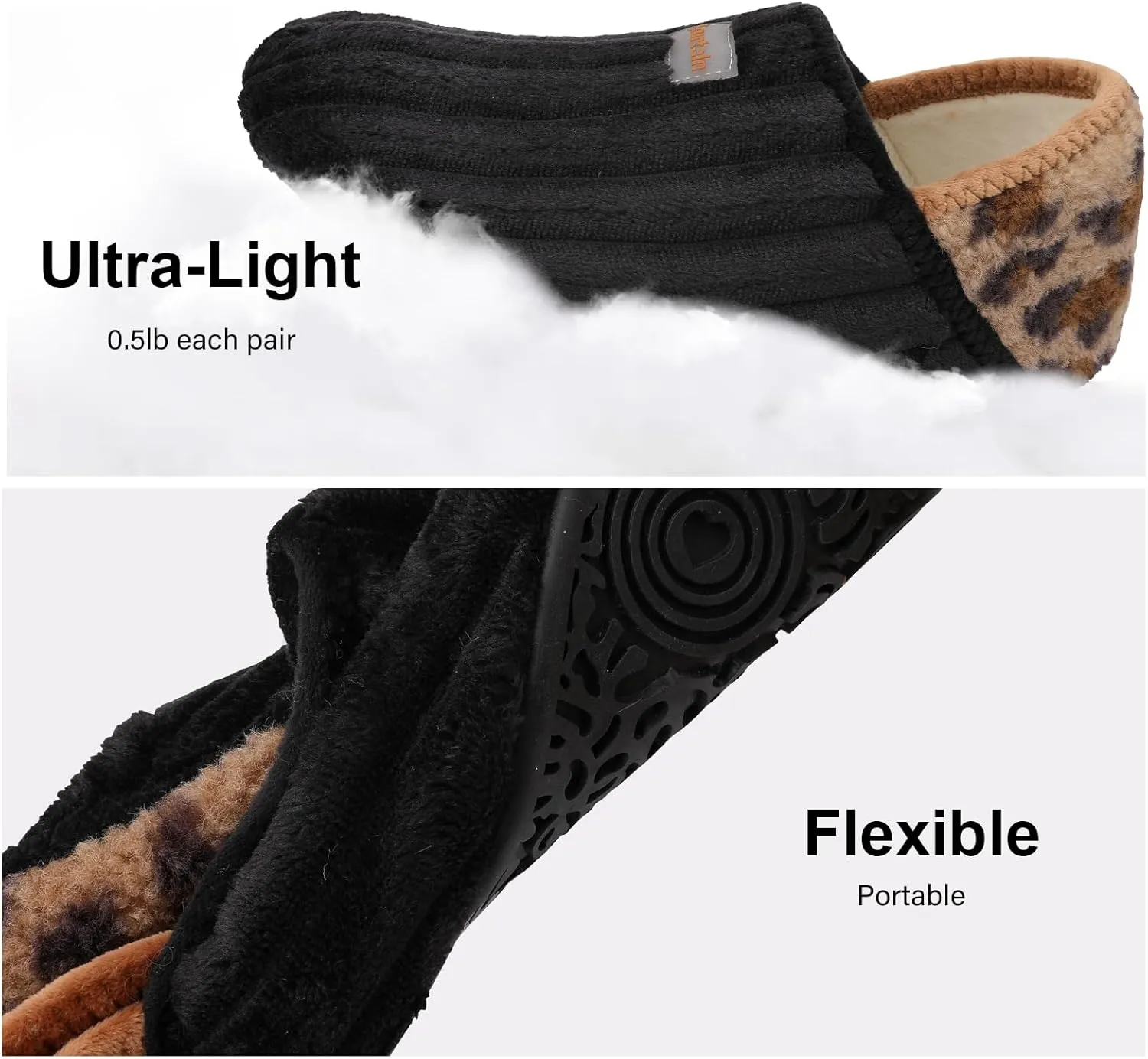 Scurtain Slippers for Women Men House Slipper Socks Lightweight Unisex Adults Barefoot Shoes Non-Slip Travel Slippers