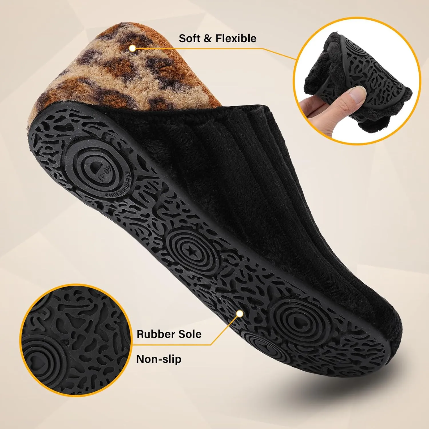 Scurtain Slippers for Women Men House Slipper Socks Lightweight Unisex Adults Barefoot Shoes Non-Slip Travel Slippers