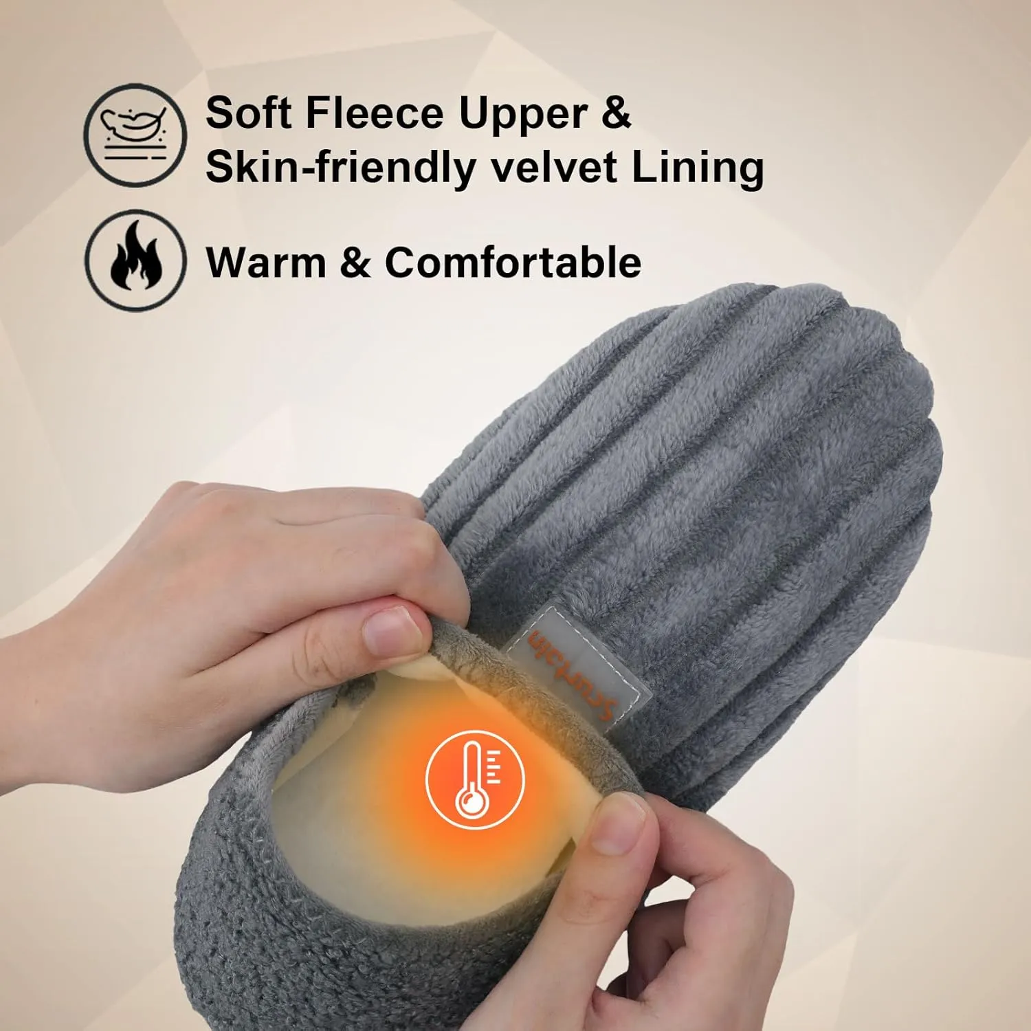 Scurtain Slippers for Women Men House Slipper Socks Lightweight Unisex Adults Barefoot Shoes Non-Slip Travel Slippers