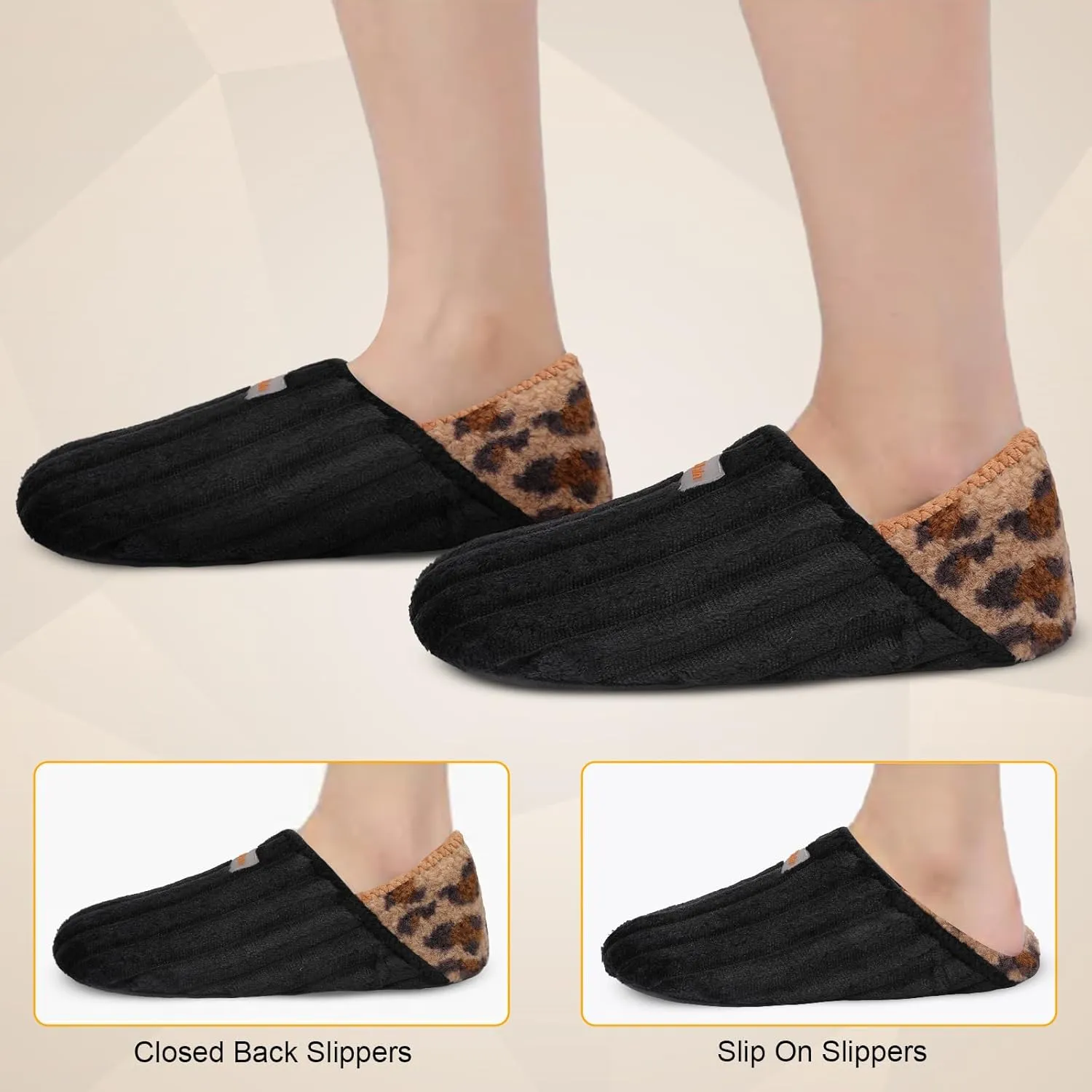Scurtain Slippers for Women Men House Slipper Socks Lightweight Unisex Adults Barefoot Shoes Non-Slip Travel Slippers