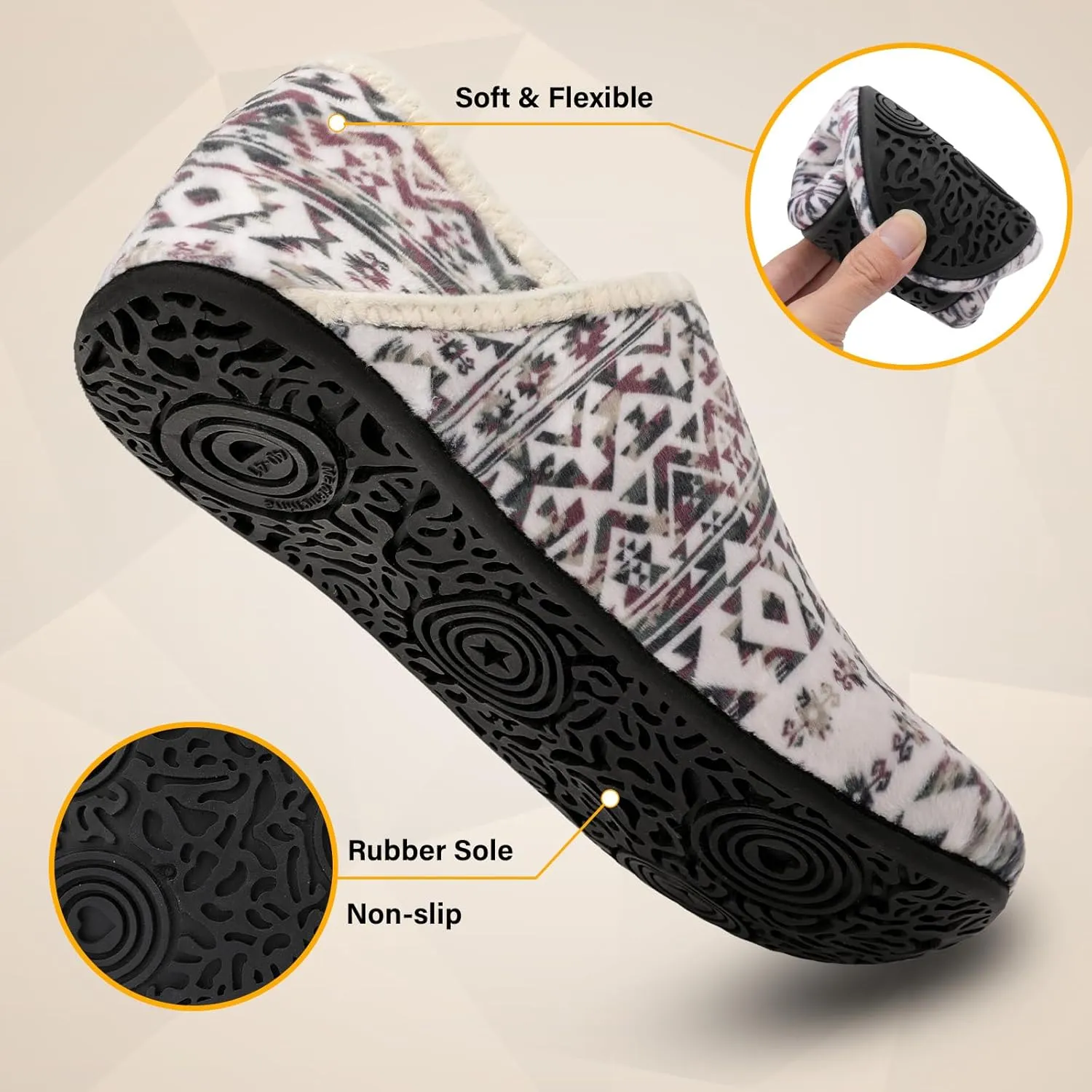 Scurtain Slippers for Women Men House Slipper Socks Lightweight Unisex Adults Barefoot Shoes Non-Slip Travel Slippers