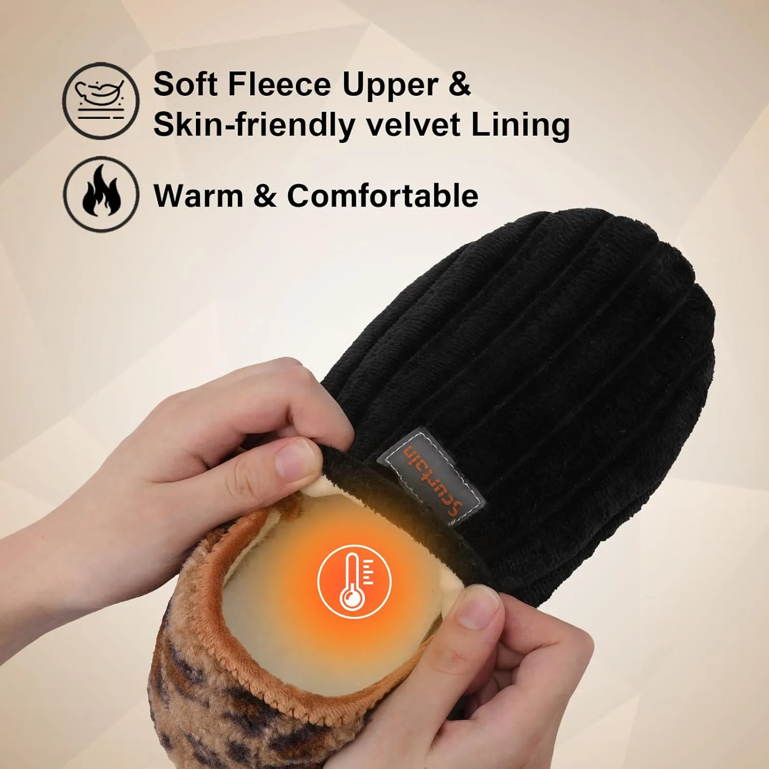 Scurtain Slippers for Women Men House Slipper Socks Lightweight Unisex Adults Barefoot Shoes Non-Slip Travel Slippers