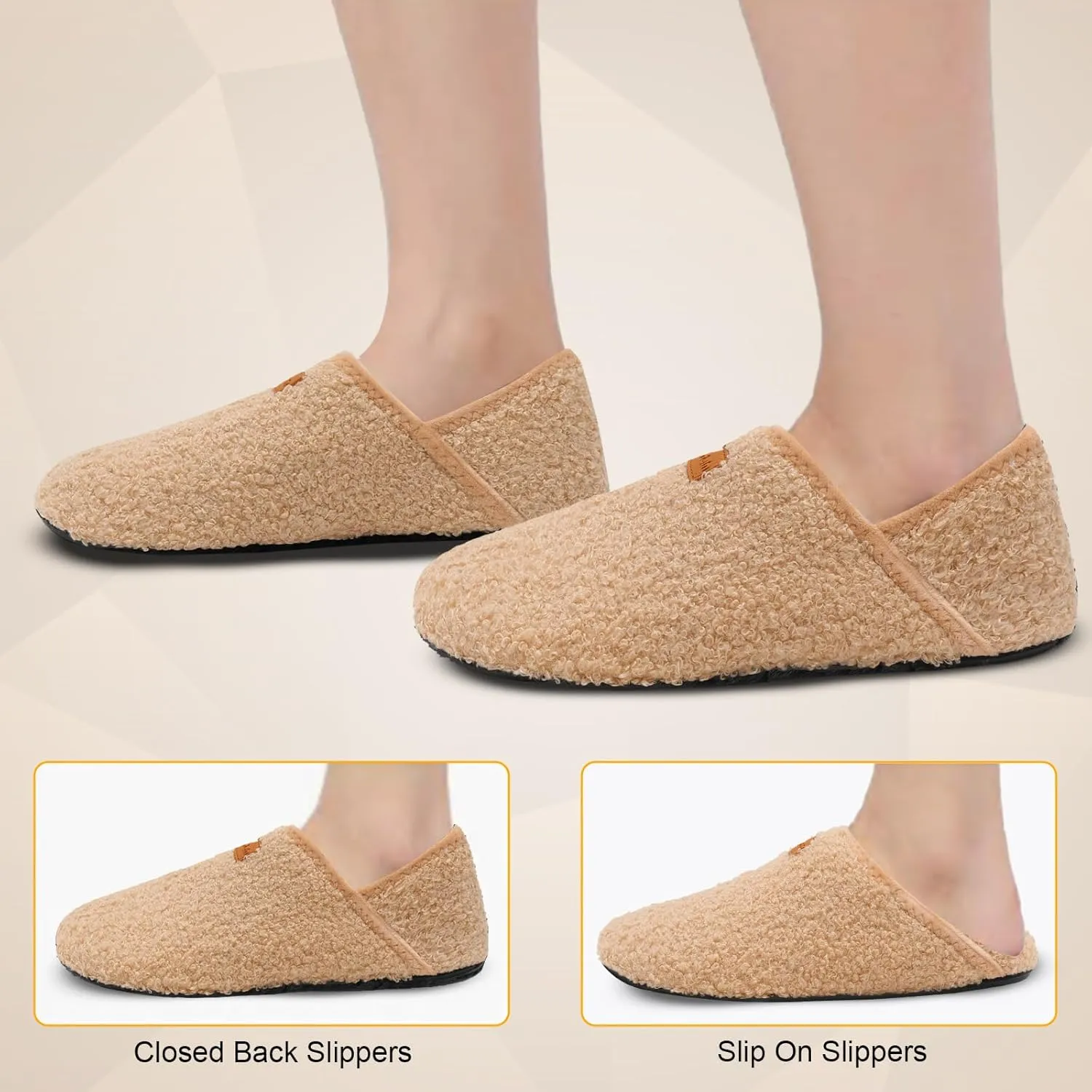Scurtain Slippers for Women Men House Slipper Socks Lightweight Unisex Adults Barefoot Shoes Non-Slip Travel Slippers
