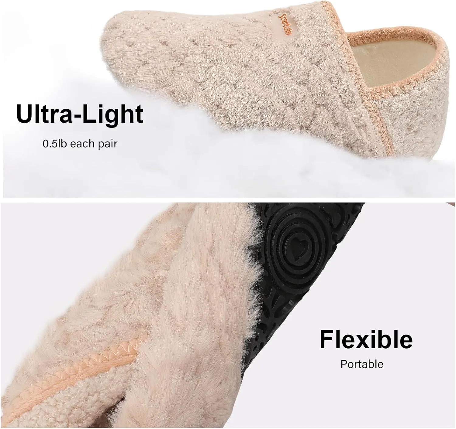 Scurtain Slippers for Women Men House Slipper Socks Lightweight Unisex Adults Barefoot Shoes Non-Slip Travel Slippers