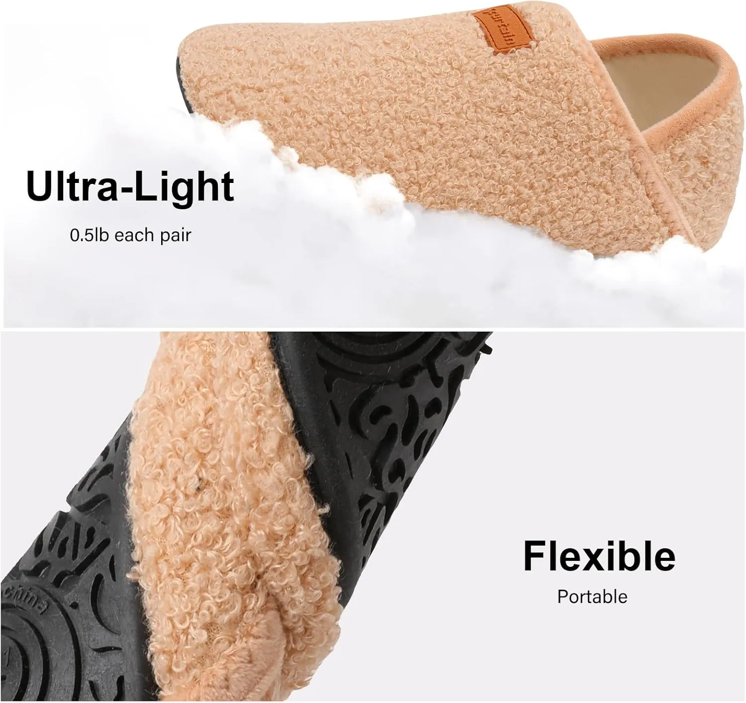 Scurtain Slippers for Women Men House Slipper Socks Lightweight Unisex Adults Barefoot Shoes Non-Slip Travel Slippers