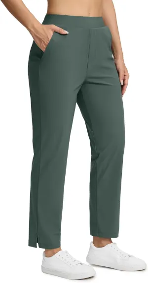 Seamaid Womens Golf Pants Lightweight Casual Travel Pants with Zipper Pockets Stretchy Work Business