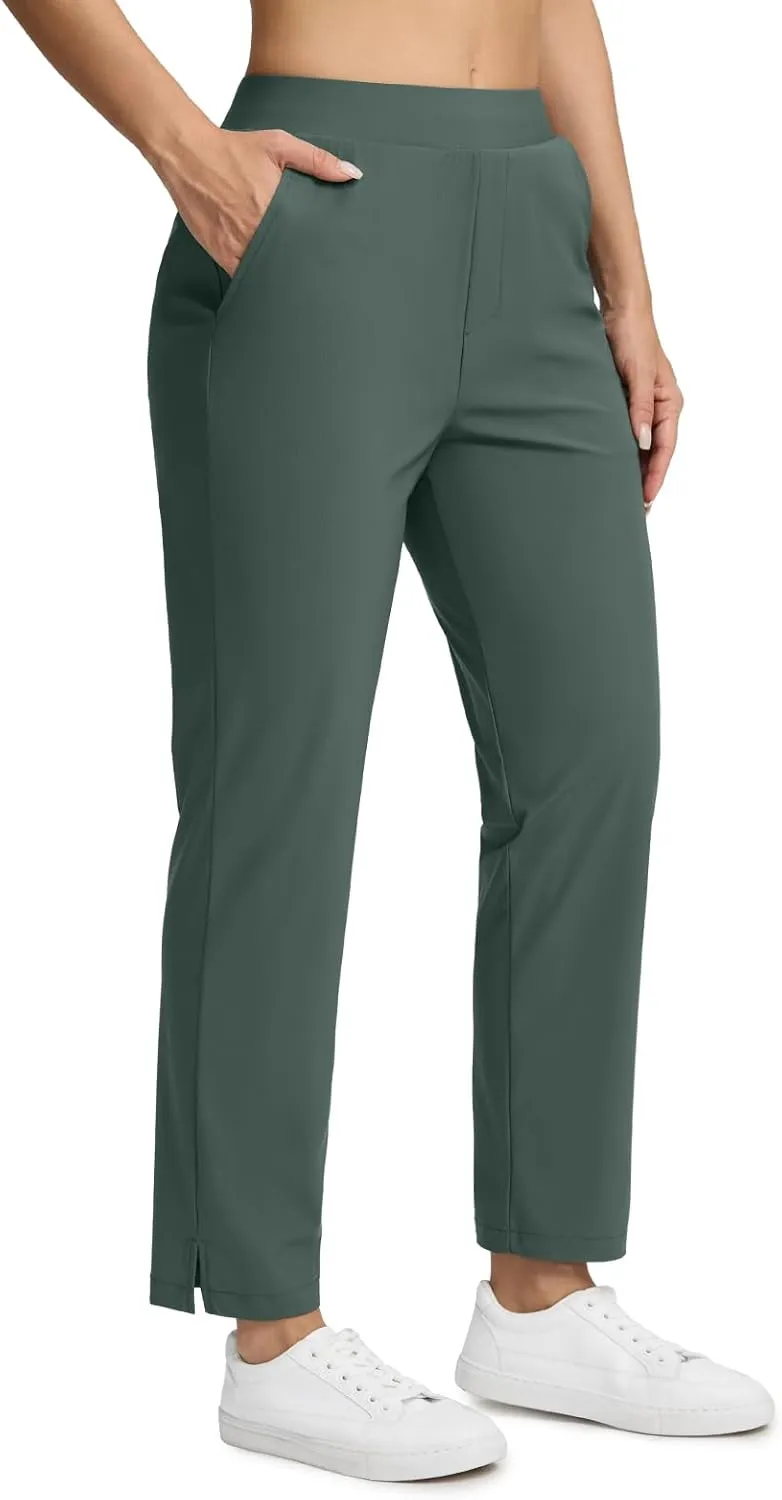 Seamaid Womens Golf Pants Lightweight Casual Travel Pants with Zipper Pockets Stretchy Work Business