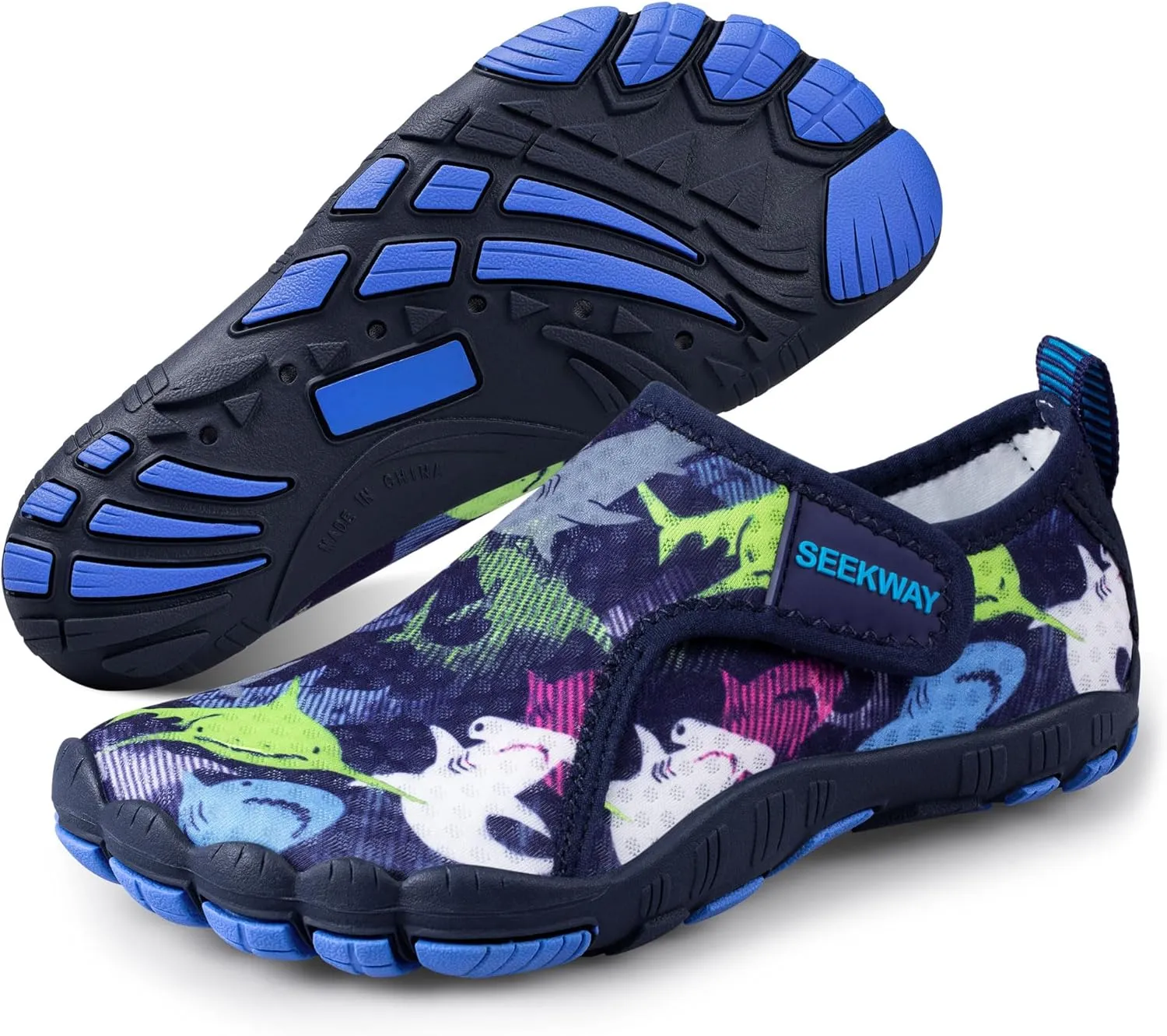 SEEKWAY Barefoot Water Shoes for Kids - Wide Toe Box and Quick-Dry Sand Shoes Toddler for Hiking Swim Beach Pool Kayak Sport Accessories, Camping Essentials Non-Slip for Boys Girls Sizes
