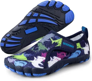 SEEKWAY Barefoot Water Shoes for Kids - Wide Toe Box and Quick-Dry Sand Shoes Toddler for Hiking Swim Beach Pool Kayak Sport Accessories, Camping Essentials Non-Slip for Boys Girls Sizes
