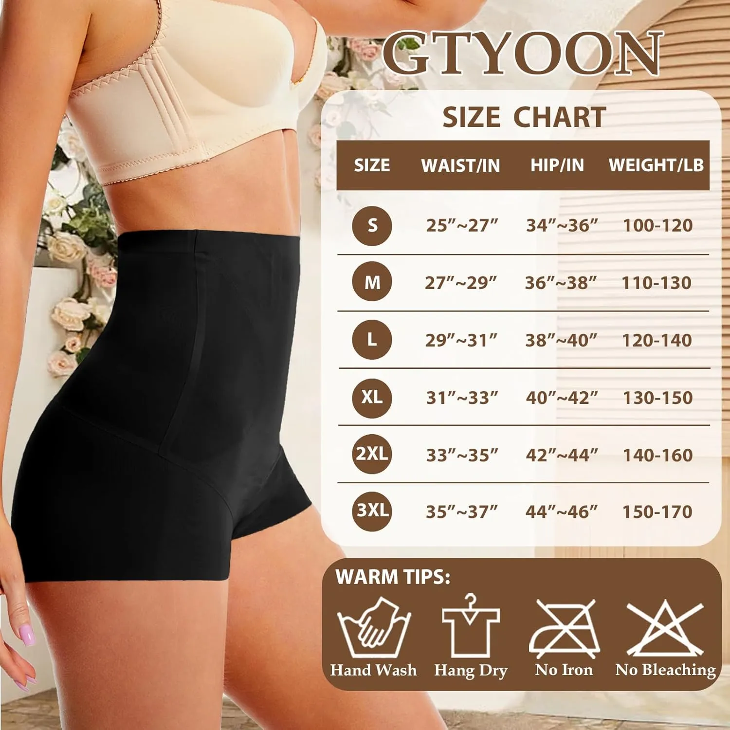 Shapewear Tummy Control Underwear for Women Seamless Shaping High Waisted Panties Slimming Stripe Lace Panty