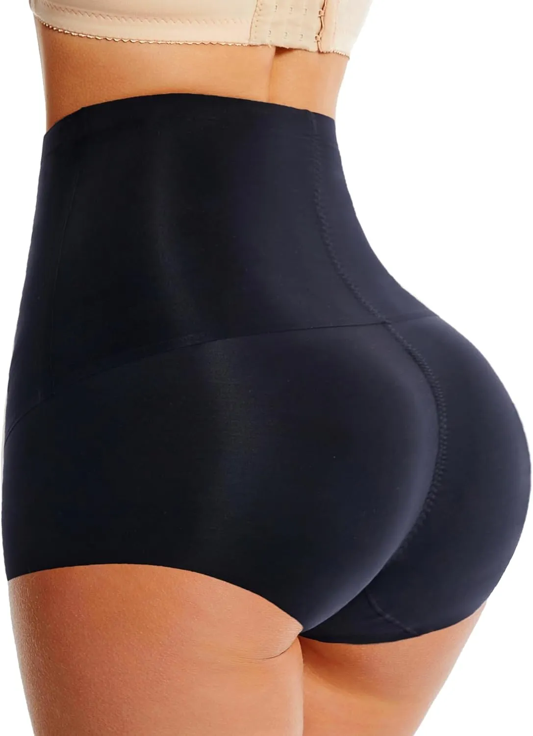 Shapewear Tummy Control Underwear for Women Seamless Shaping High Waisted Panties Slimming Stripe Lace Panty