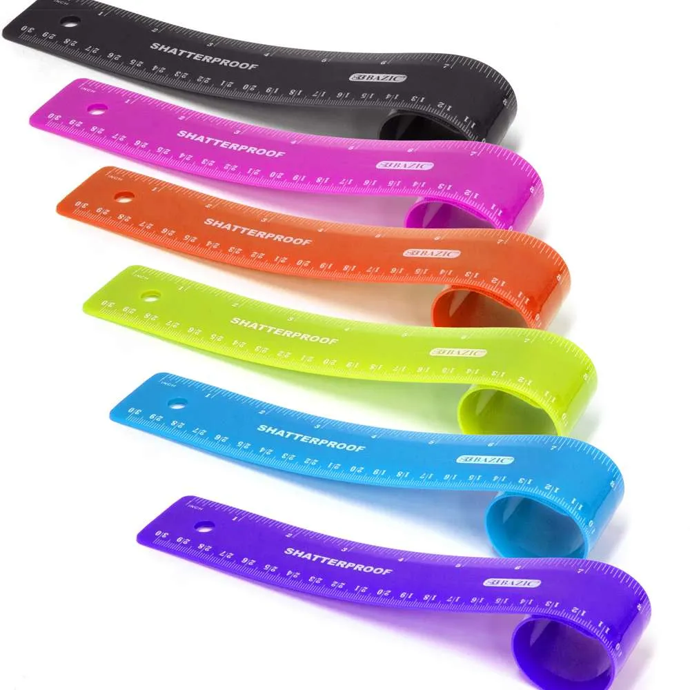 Shatterproof Flexible Ruler 12" (30cm)