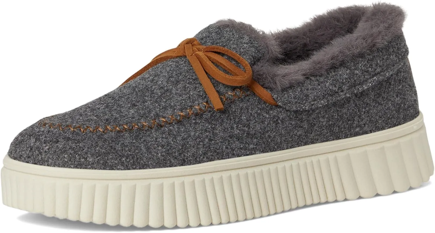 Skechers Women's Cozy Ojai Faux Wool Moccasin Slippers with Memory Foam