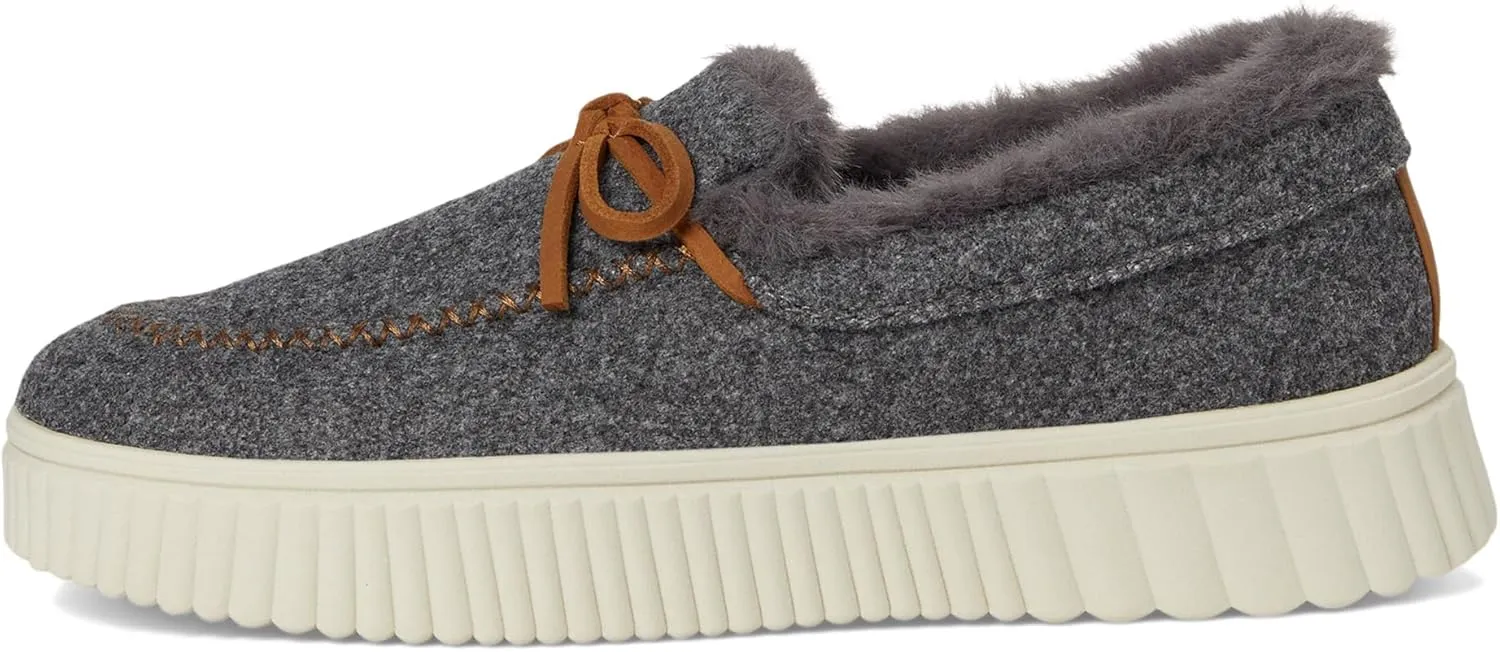 Skechers Women's Cozy Ojai Faux Wool Moccasin Slippers with Memory Foam