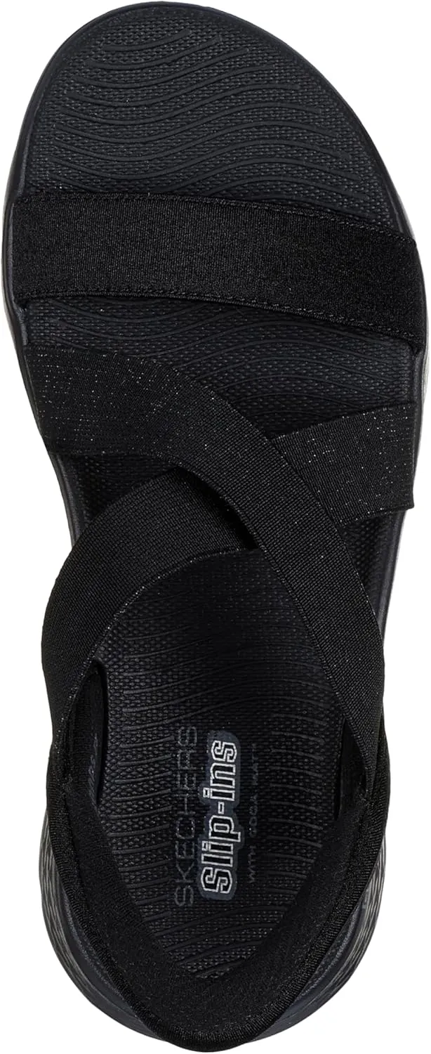Skechers Women's Go Walk Flex Sandal-Glimmer Up Hands Free Slip-ins