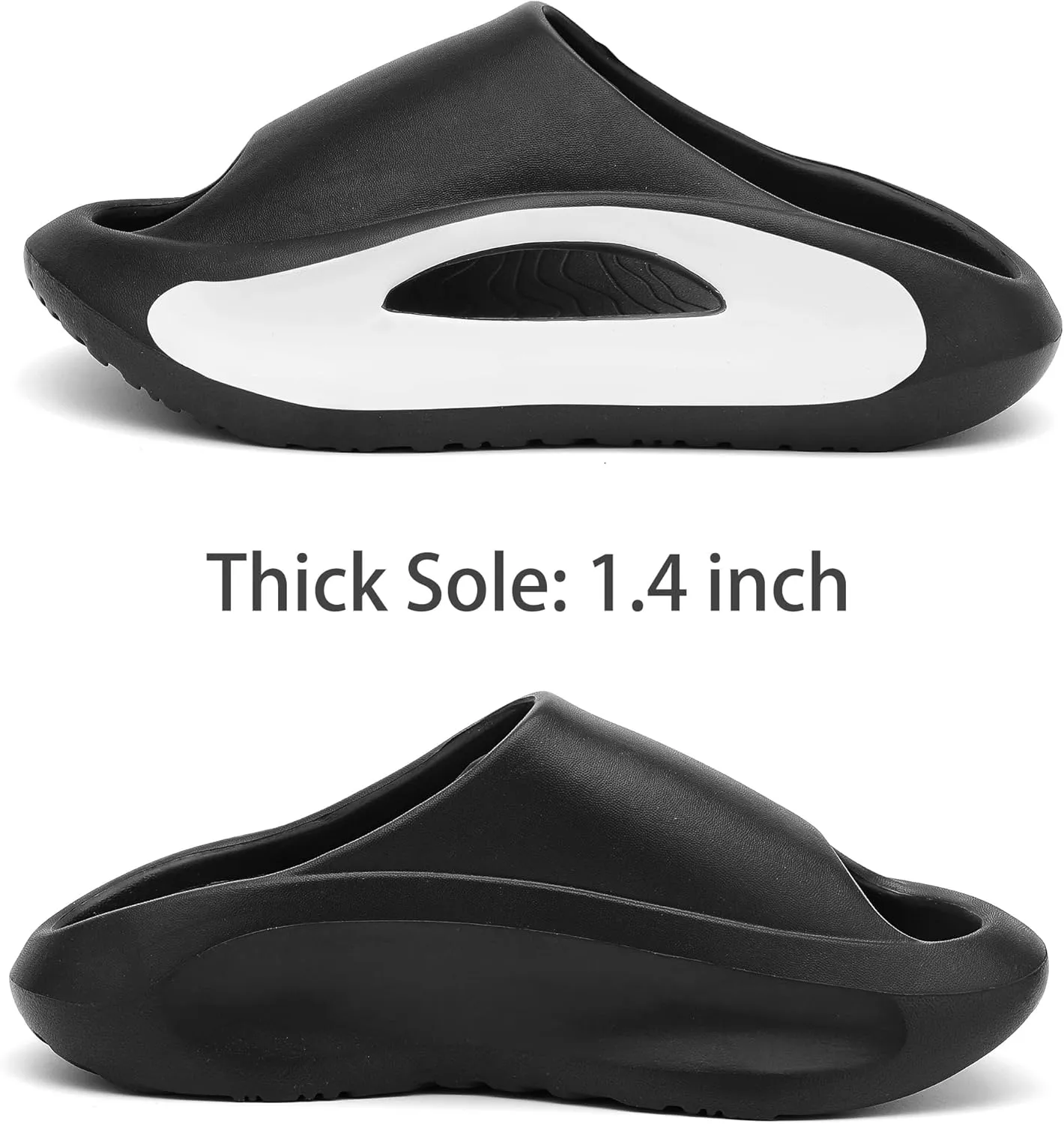 Slides Sandals for Men Women Open Toe Slide Platform Slippers Summer Anti-Slip Beach Shower Shoes Anti Collision Thick Sole