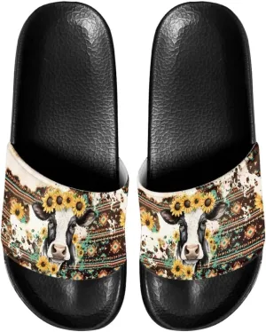 Slides Sandals for Women Slip On Flat Sandals Open Toe Comfort Beach Sandals Slippers
