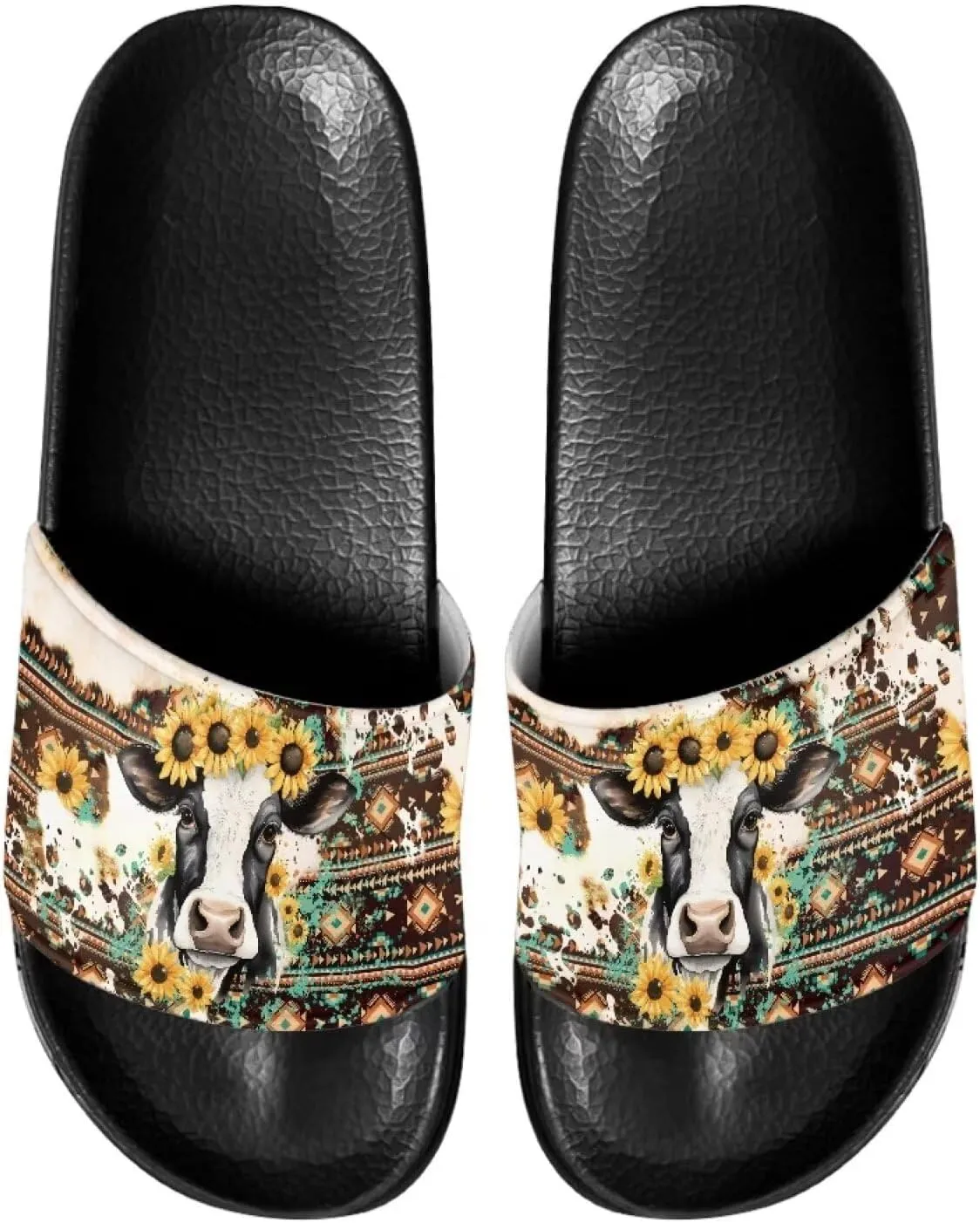 Slides Sandals for Women Slip On Flat Sandals Open Toe Comfort Beach Sandals Slippers
