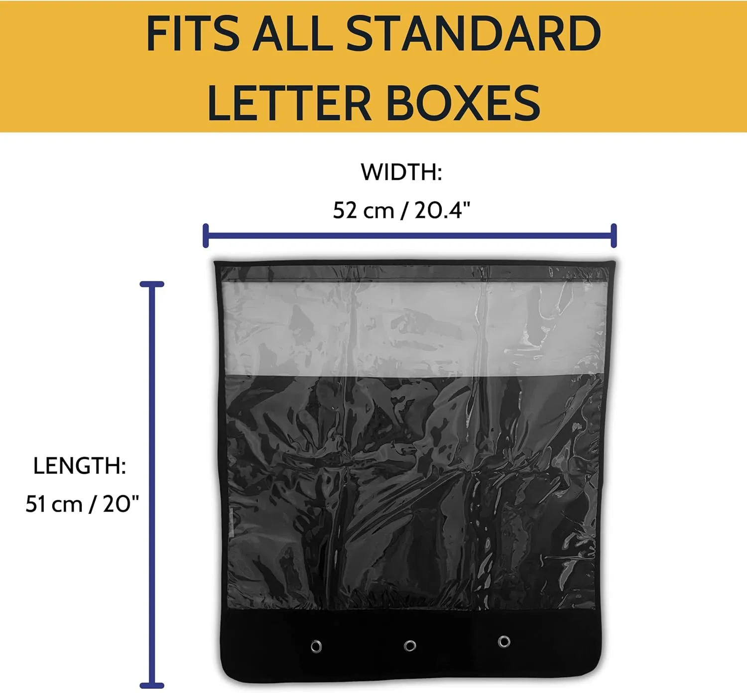 Slimline Mail Slot Catcher, Post Letter Box Cage Ideal for UPVC, Glass, Wood and Metal Doors. Strong Adhesive Letters, Small Packages, Magazines. No Screws or Tools Required