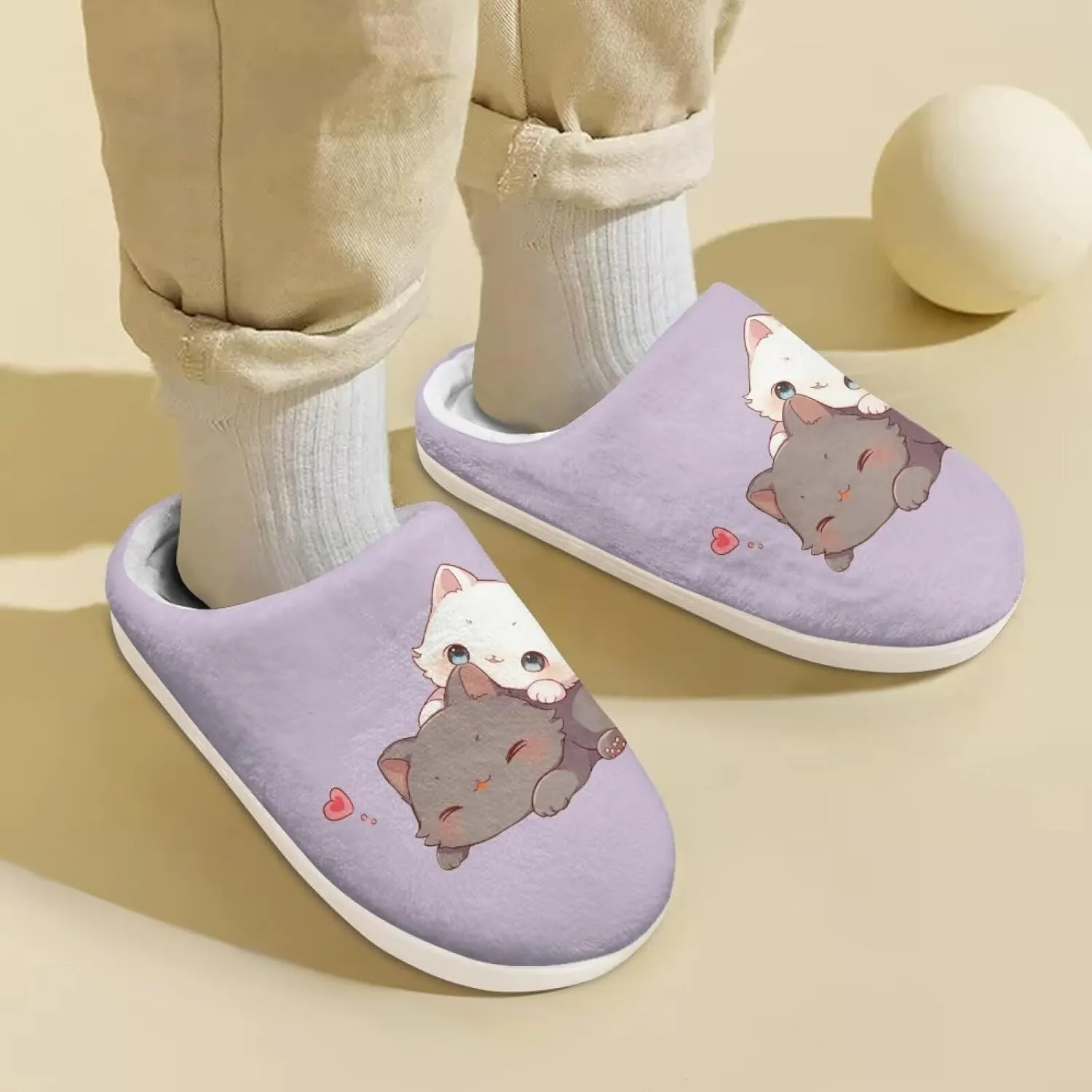 Slipper for Girls Kids Size 9-15 Boys Winter Warm Fuzzy Home Slipper Bedroom Cotton Slipper