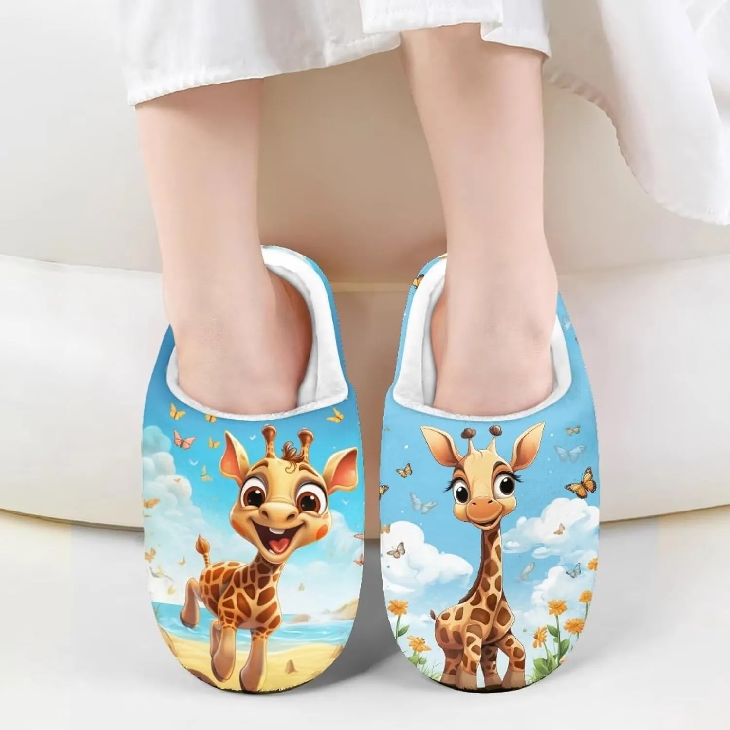 Slippers for Girls Kids Boys Size 9-15 Winter Cotton Slipper Indoor Fuzzy Slippers
