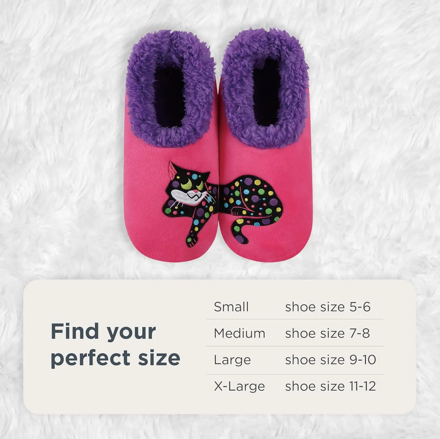 Snoozies Pairable Slipper Socks - Funny House Slippers for Women, Non-Slip Fuzzy Slipper Socks